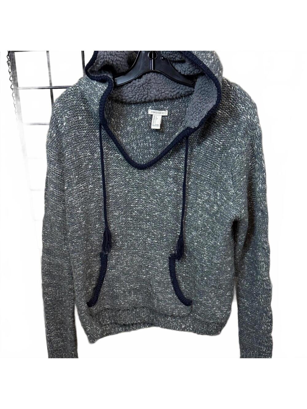 Universal Thread Gray Knit Pullover Hoodie Sweater Size L